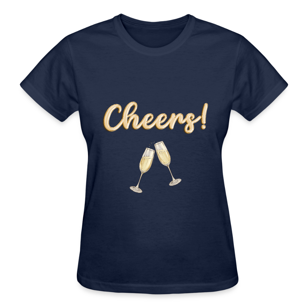 Cheers Shirt, New Years Shirt, Nye Shirt, Gold Glitter New Years Shirt, Women New Years Eve Shirt, NYE, NYE Shirt, New Year New Me Shirt - navy