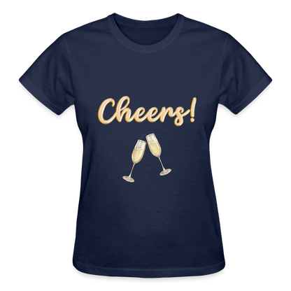 Cheers Shirt, New Years Shirt, Nye Shirt, Gold Glitter New Years Shirt, Women New Years Eve Shirt, NYE, NYE Shirt, New Year New Me Shirt - navy