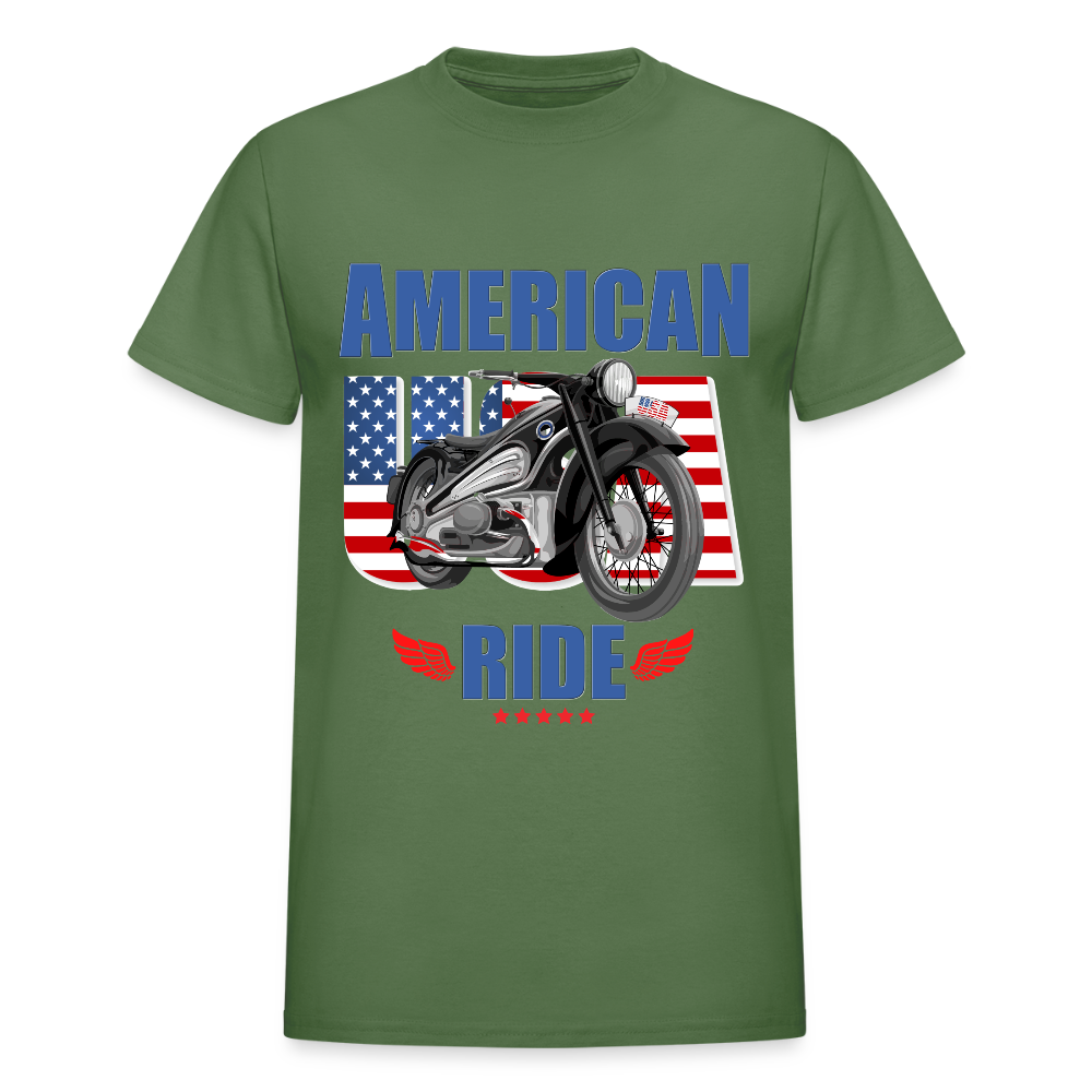 American Ride Shirt, Motorcycle Shirt, Biker Shirt, Motorcycle Gift, Motorcycle Tshirt, Motorcycle Shirts, Motorcycle T Shirt, Biker Shirts - military green