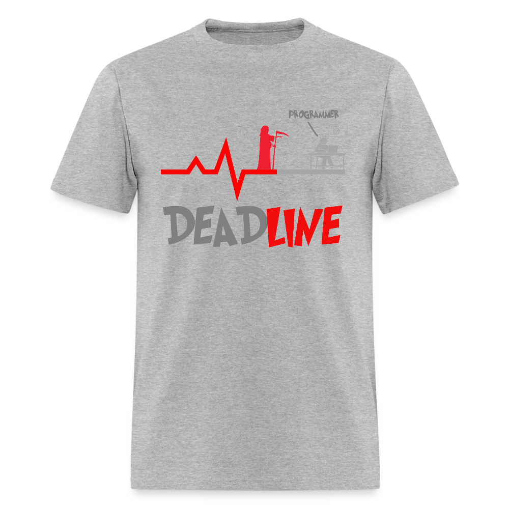 Deadline Programmer Shirt, Coder Shirt, Coding T Shirt, Funny Shirt, Grim Reaper Shirt, Computer Shirt, Developer t shirt - heather gray