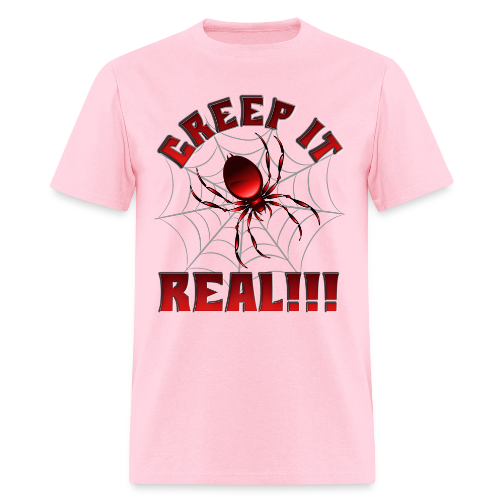 Creep It Real, Spider Shirt, Halloween Shirt Men, Black Spooky Shirt, Funny Halloween, Halloween, Web, Spiderweb Shirt, Men's Premium T-Shirt - pink