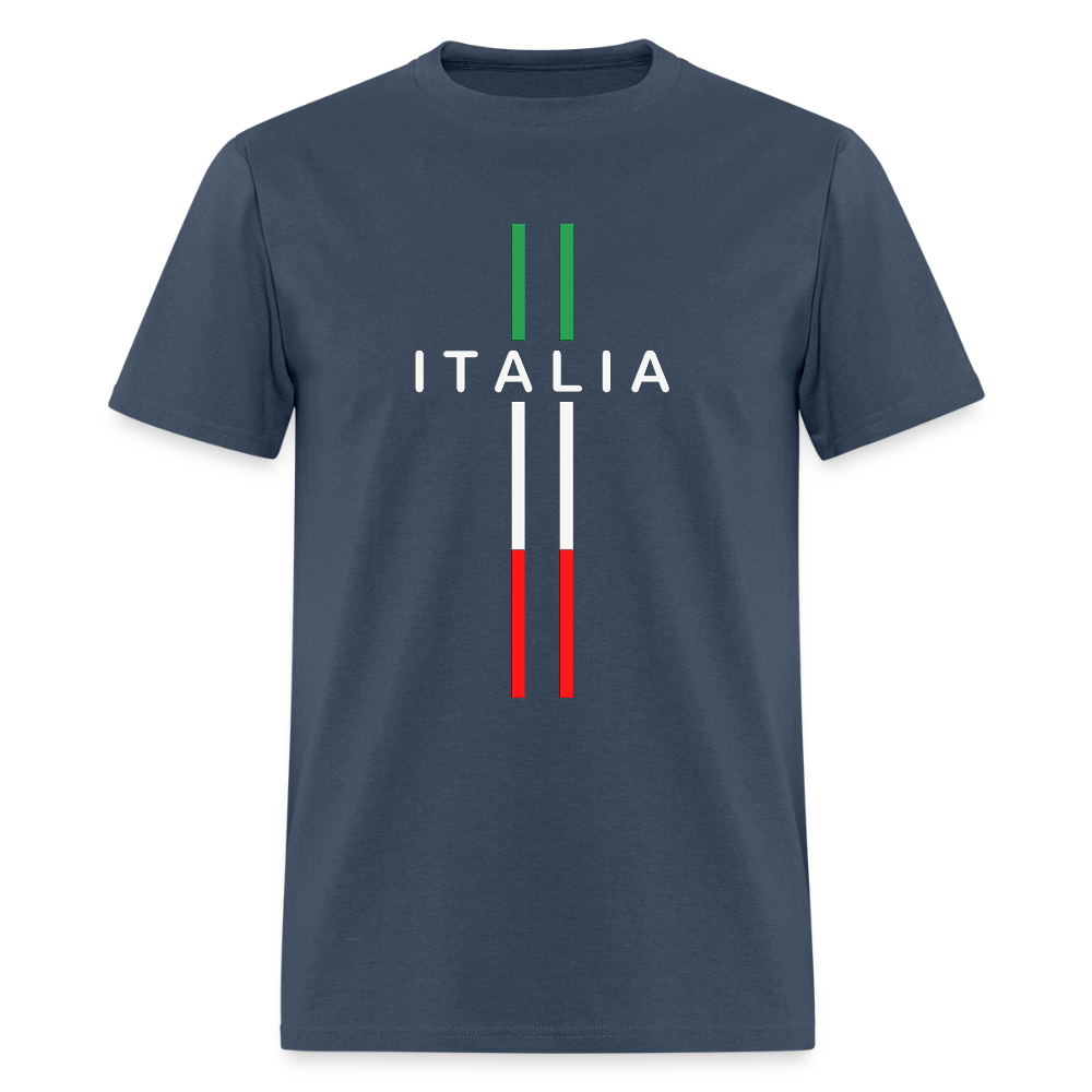 Italia Style Shirt, Italia T-Shirt, Italian Flag shirt, Italian Gift Idea, Italy T-shirt, Great Gift for Dad, Birthday Gift idea, Father Day Gift, Mothers Day Gift, Gift For Him, Gift For Her, Italy Gift Idea -  blue dusk