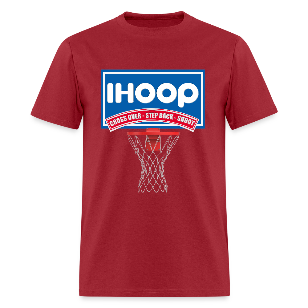 Basketball Shirt, Basketball Shirt SVG, IHOOP, Cross Over, Step Back, Shoot, Basketball Player, Basketball Mom, Basketball Dad, Basketball Clipart, Basketball PNG, IHO - dark red