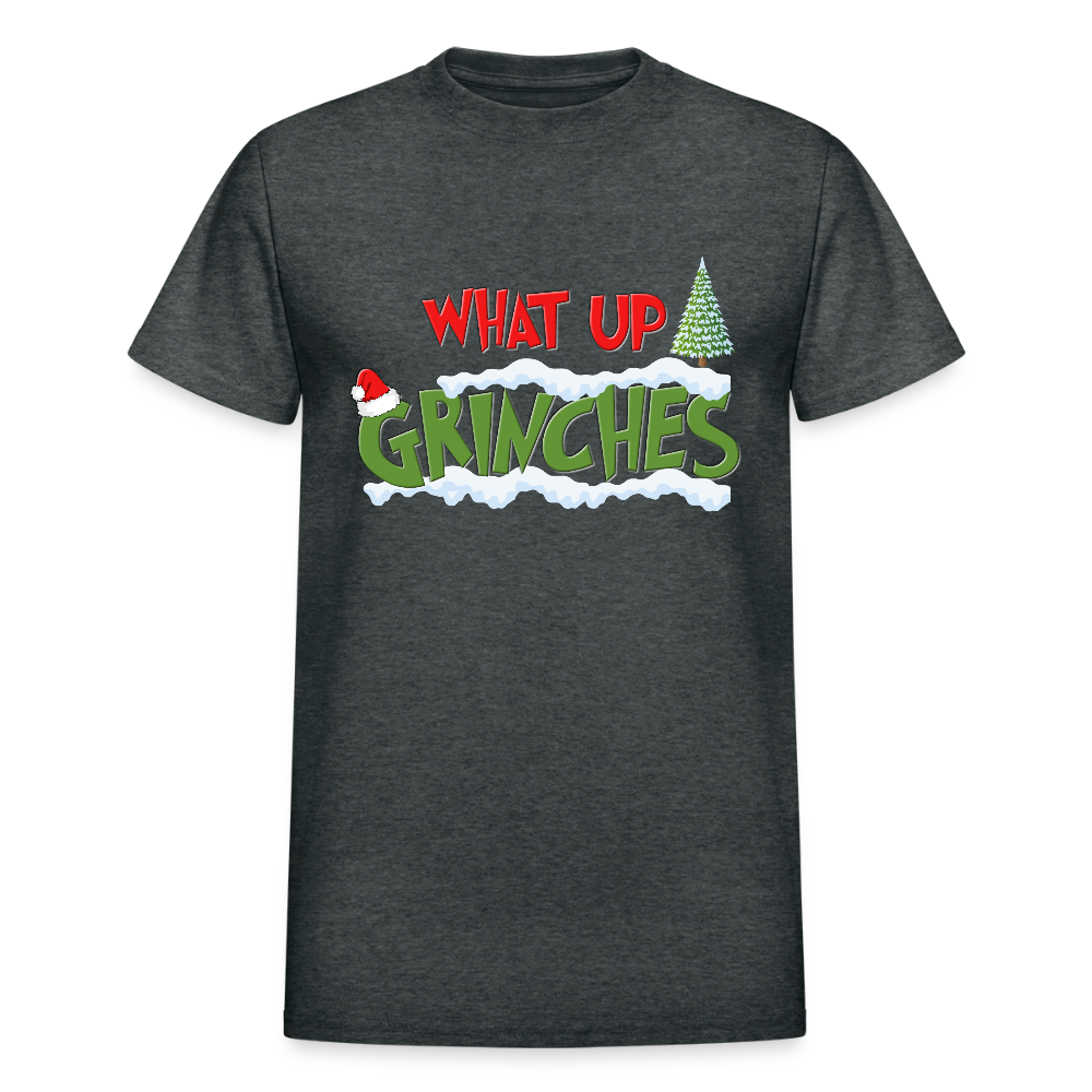 Christmas Gifts, What Up Grinches Shirt, Holiday Party, Funny Christmas Shirt, Family Christmas Shirts, Funny Holiday - deep heather