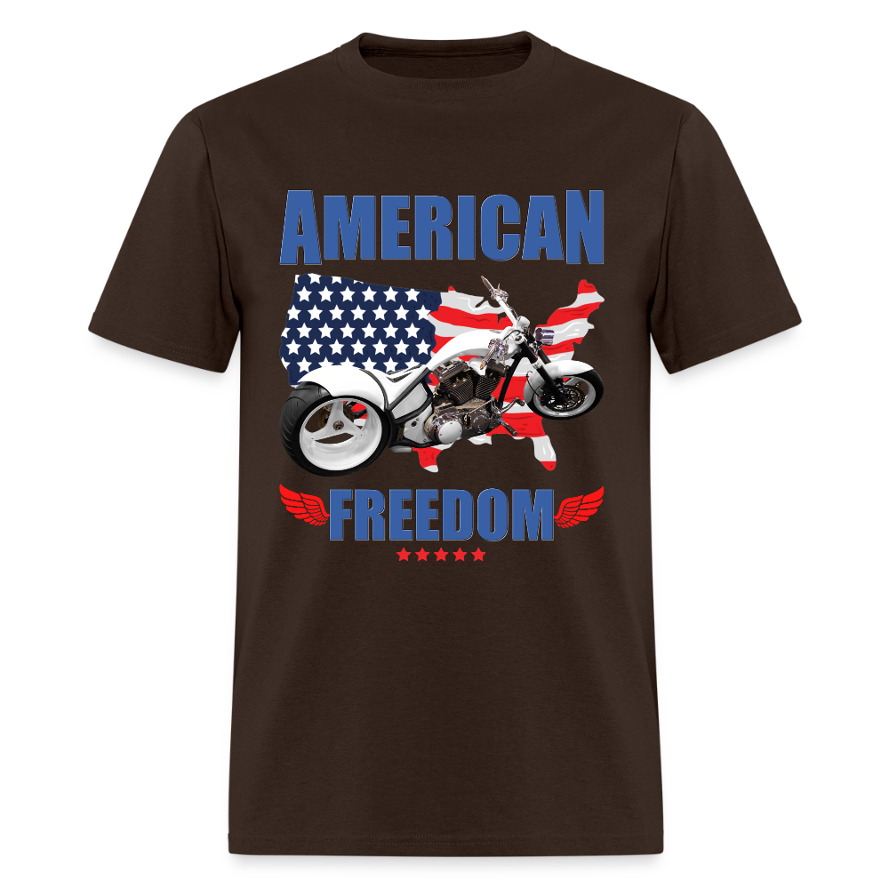 American Freedom Shirt, Motorcycle Shirt, Biker Shirt, Motorcycle Gift, Motorcycle Tshirt, Motorcycle Shirts, Motorcycle T Shirt, Biker Shirt - brown