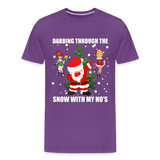 Dabbing Through, The Snow With My Ho's, Ugly Christmas Shirt, Christmas Shirt, Xmas Shirt, Funny Christmas Shirt, Men Christmas Shirt, Christmas T-shirt - purple