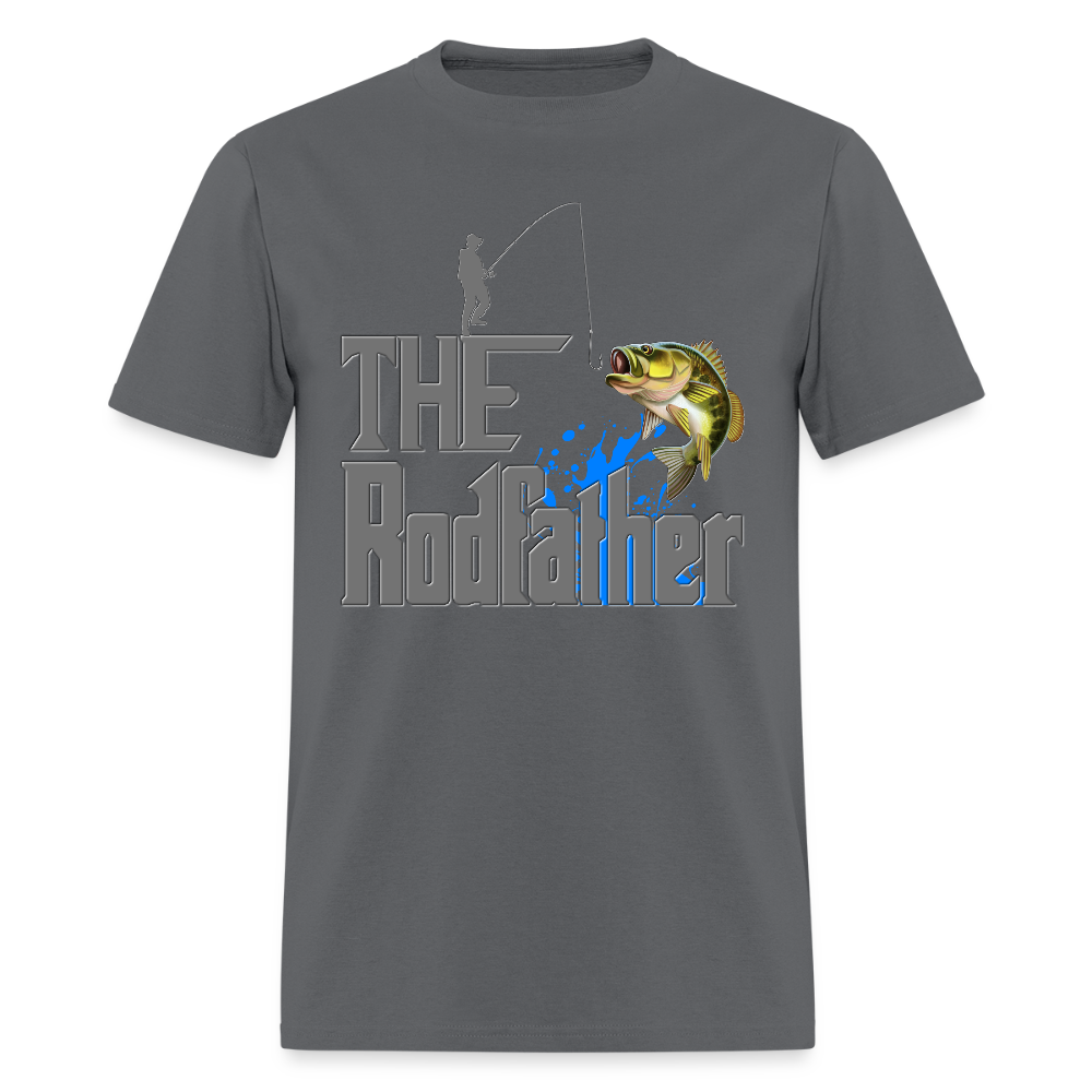 The Rodfather T-Shirt, Funny Fishing, Fishing Rod Shirt, Lake Lover Shirt, Fishing Gift For Men, Dad Fishing Shirt, Father Day Shirt - charcoal