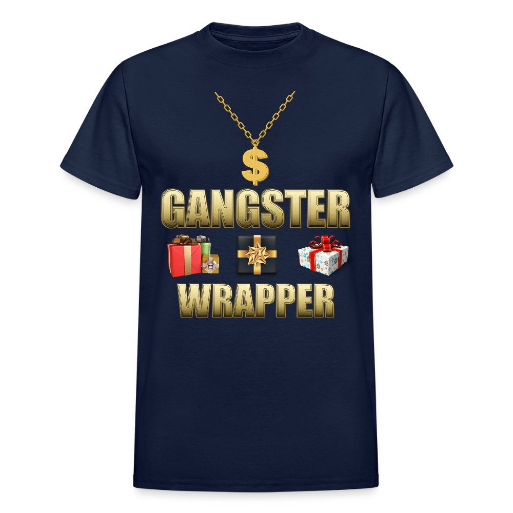 Funny Christmas Shirt, Gangster Wrapper Shirt, Gangsta Wrapper T-Shirt, Gangsta Wrapper Tshirt, Gangsta Wrapper Shirt, Funny Christmas Shirt, Wrapping Shirt - navy