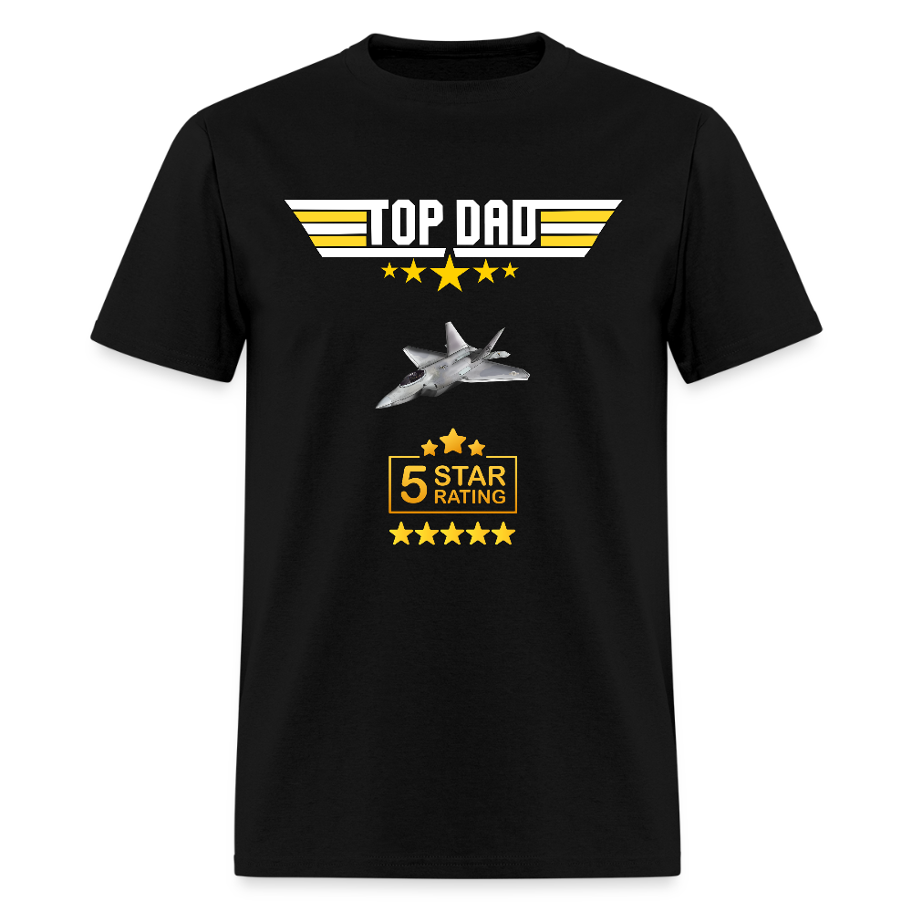 Fathers Day Gift, Gift For Dad, Top Dad Shirt, Top Dad T-Shirt, Funny Dad Shirt, Gift For Husband, Five 5 Star Dad Shirt, Fathers Day Gift - black