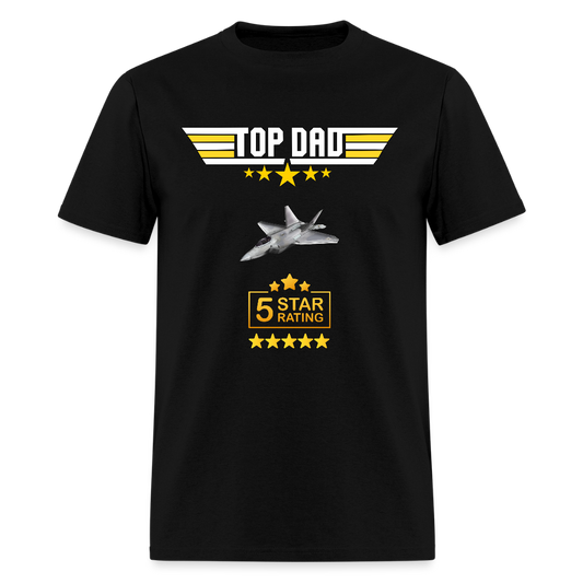 Fathers Day Gift, Gift For Dad, Top Dad Shirt, Top Dad T-Shirt, Funny Dad Shirt, Gift For Husband, Five 5 Star Dad Shirt, Fathers Day Gift - black