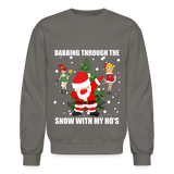 Dabbing Through, The Snow With My Ho's, Ugly Christmas Sweater, Christmas Sweater, Xmas Sweater, Funny Christmas Sweater, Men Christmas Sweater - asphalt gray