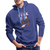 Adult Humor Shirt, The Shocker Symbol Hoodie, Inappropriate adult sexual humor, 2 in the pink, 1 in the stink, butt play anal joke, Two, One - royal blue