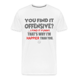 You Find It Offensive Shirt, Offensive Shirt, Adult Humor, Offensive SVG, Offensive T-Shirt, Insult Shirt, Funny Shirt, Fuck You, Funny Sayings, Gift For Him, Gift For Her, Offensive T Shirt, Gift For Dad - white