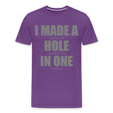 I Made a Hole In One Shirt, Hole In One, Golf Shirt, Gift For Him, Gift For Dad, Gift For Her, Birthday Golf Gift, Gifts For Friends, Gift For Husband, Golf Gift For Men - purple