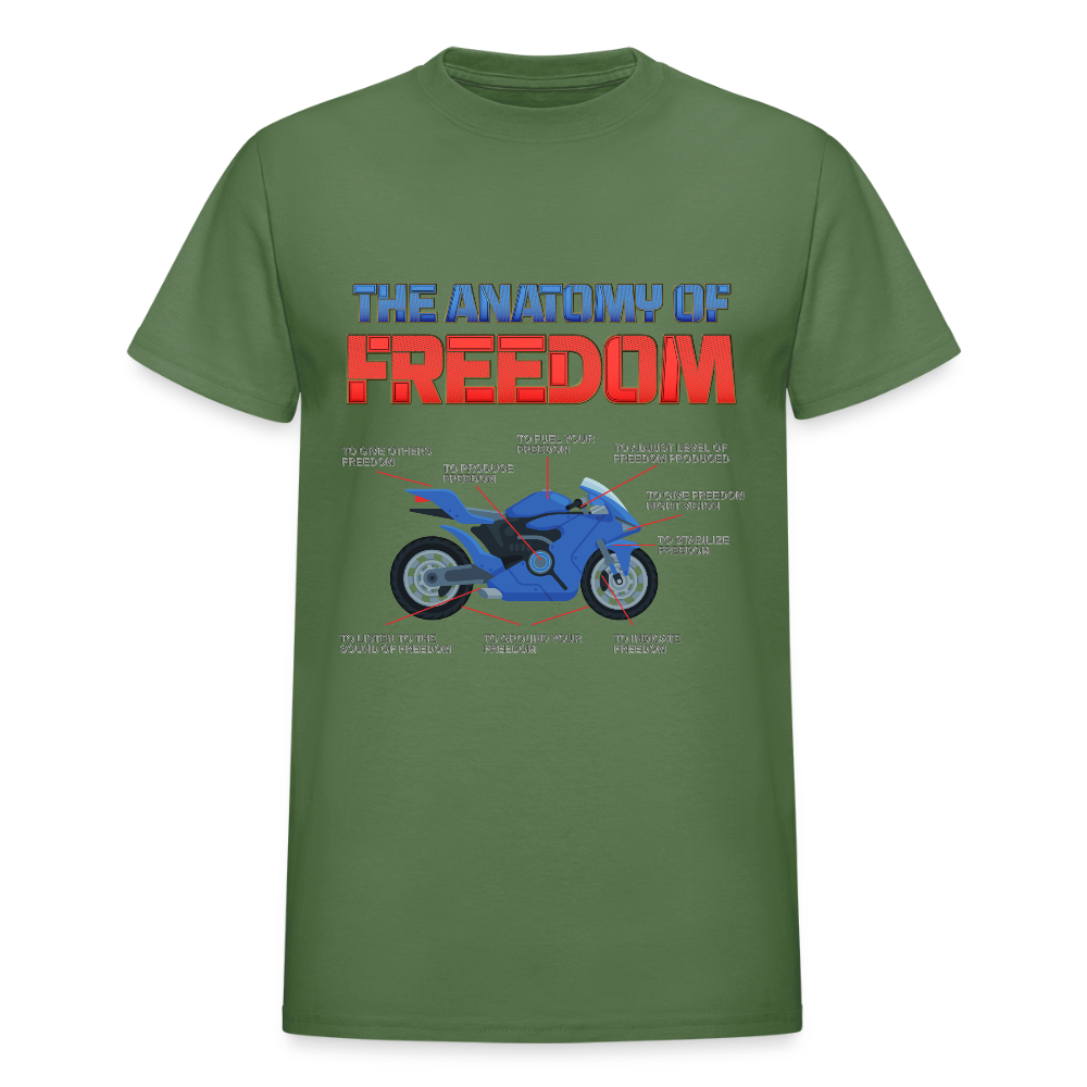 The Anatomy Of Freedom Shirt, Motorcycle Gift, Biker Lover Gift, Gift For Biker, Motor Cross, Motorcycle Anatomy - military green