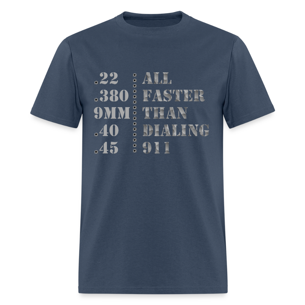 22 380 9mm 40 45 Gun Shirt, All Faster Than Dialing 911, Gun Lover Shirt, Long Range Shooting Shirt, Rifle Shirt, Bullet Hole Shirt,  Gun Lover Gift,  Bullet Gun Shirt, Funny Bullet Gun, Gun Lover, -  blue dusk