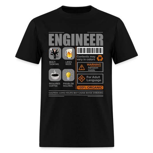 Engineering Shirt, Engineering Gift, Funny Cool Shirt, Student Engineering Shirt, Engineer Lover Shirt, Mechanic Gift Idea T-Shirt - black