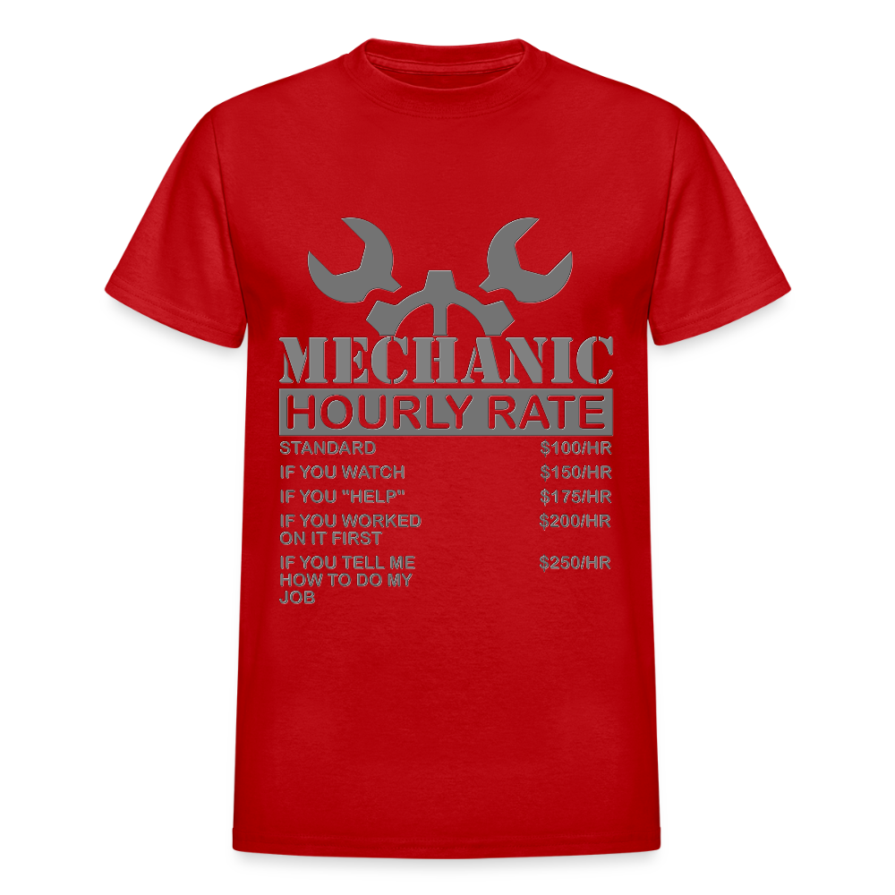 Mechanic Gift, Mechanic Hourly Rate Shirt, Gifts for Mechanics, Mechanic T-Shirt, Car Mechanic, Funny Mechanic Hourly Rate, Mechanic Tee - red