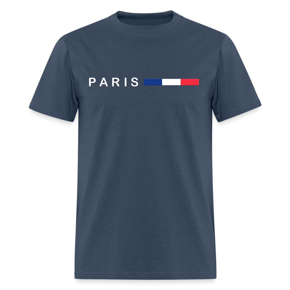 Paris Flag Shirt, Paris Flag T-Shirt, France Flag, Paris t-shirt, Paris souvenir, Paris gift, Paris Unisex t-shirt, Paris Style Shirt, France Shirt, France t-shirt, Eiffel Tower shirt -  blue dusk