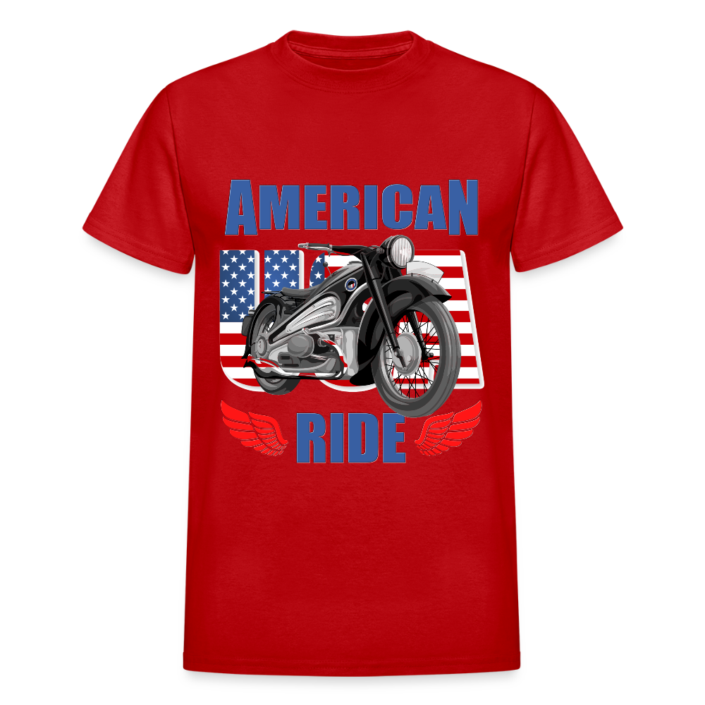 Motorcycle Gift, American Ride Shirt, Motorcycle Shirt, Biker Shirt, Motorcycle Tshirt, Motorcycle Shirts, Motorcycle T Shirt, Biker Shirts - red
