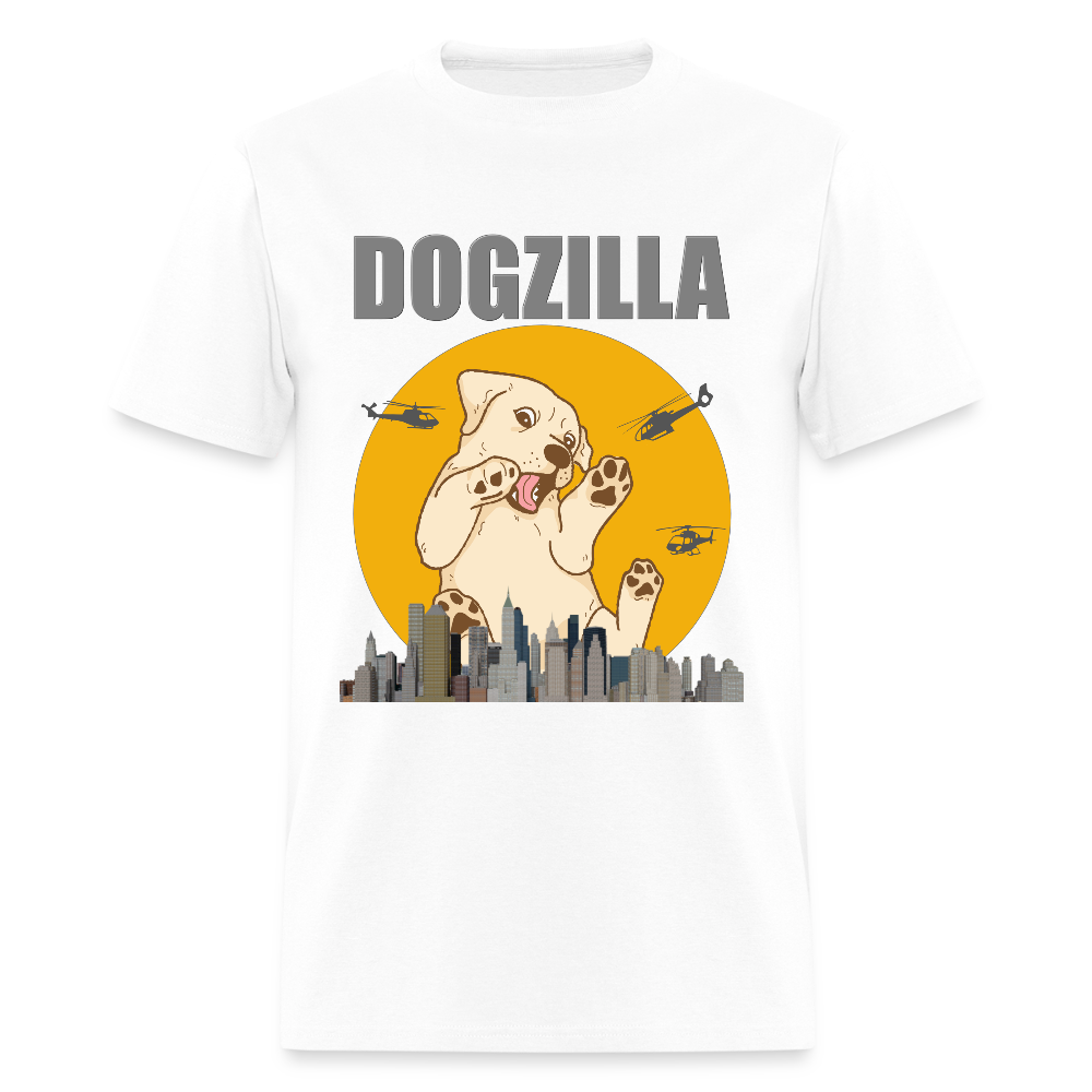 Dogzilla Shirt, Dog Lover Shirt, Funny Dog Lover Shirt, Dog Shirt, Helicopter, Big Apple City, Dog Dad Shirt, Dog Mom Shirt - white