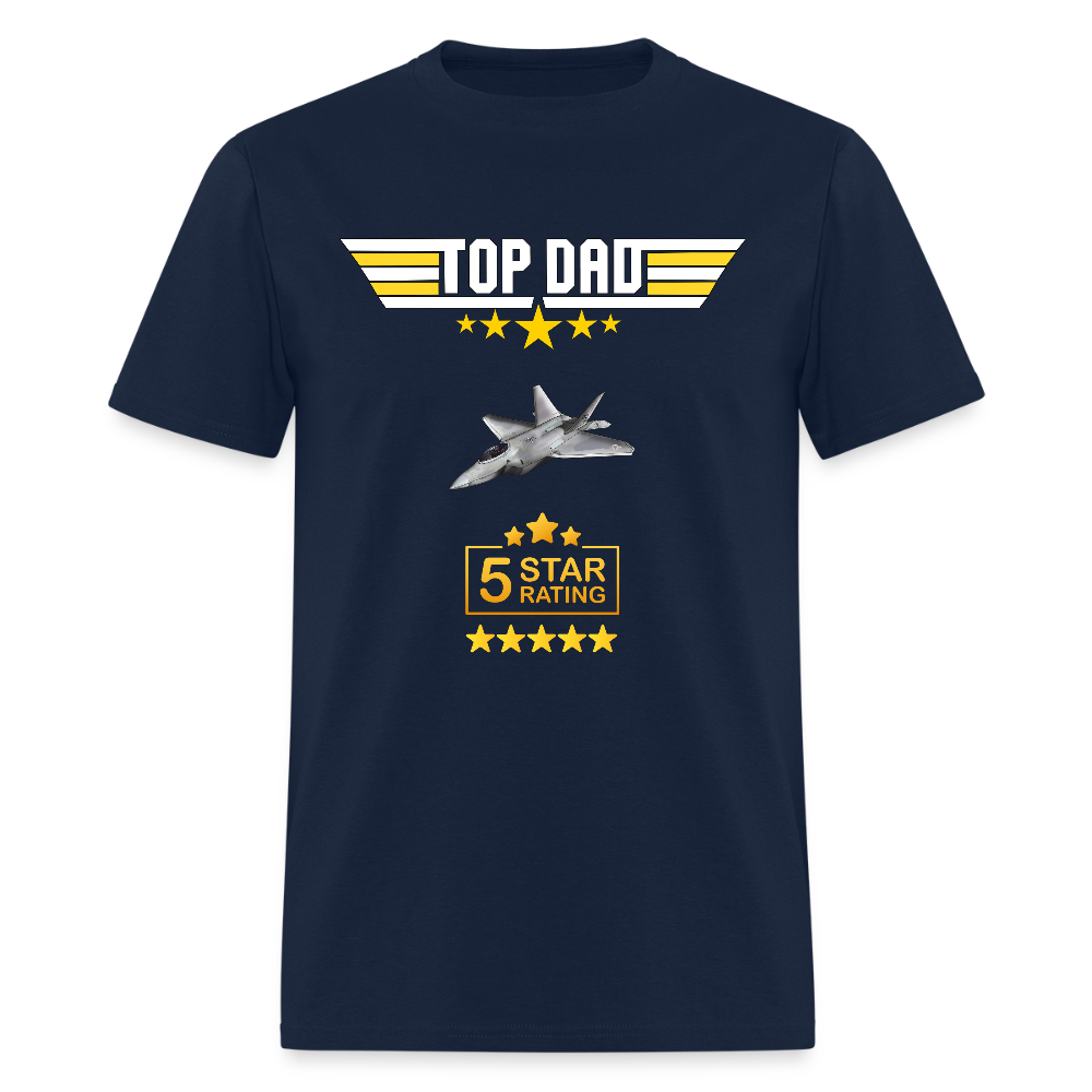 Fathers Day Gift, Gift For Dad, Top Dad Shirt, Top Dad T-Shirt, Funny Dad Shirt, Gift For Husband, Five 5 Star Dad Shirt, Fathers Day Gift - navy