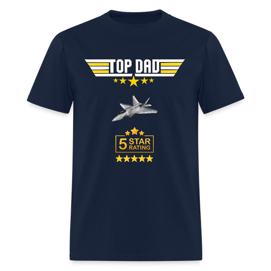 Fathers Day Gift, Gift For Dad, Top Dad Shirt, Top Dad T-Shirt, Funny Dad Shirt, Gift For Husband, Five 5 Star Dad Shirt, Fathers Day Gift - navy