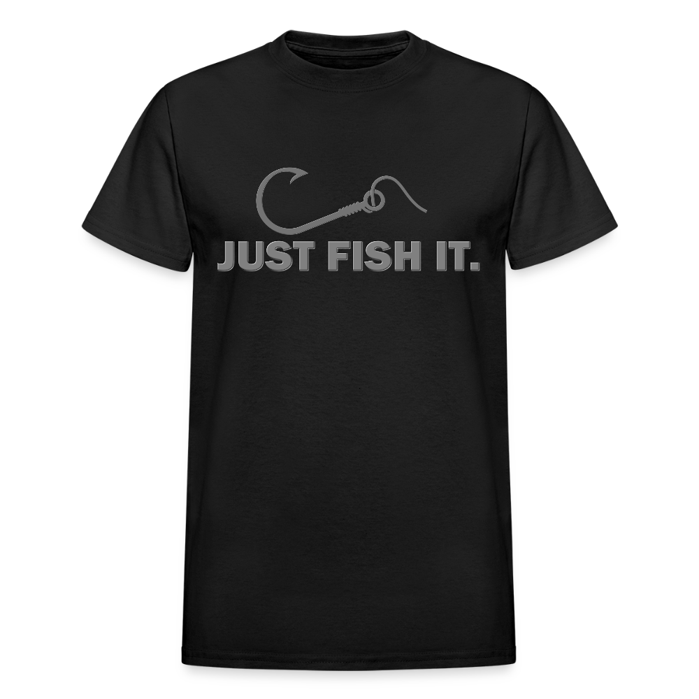 Funny Fishing Shirt, Just Fish It Shirt, Gift For Fisherman, Fishing Shirt, Fishing Gifts, Gift For Dad, Fisherman T shirt - black