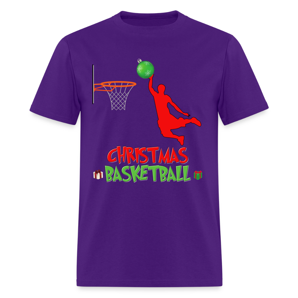 Christmas Basketball Shirt, Christmas Basketball T-Shirt, Funny Basketball Lover Shirt, Basketball Shirt, Christmas Gifts Idea Kids' Premium T-Shirt - purple