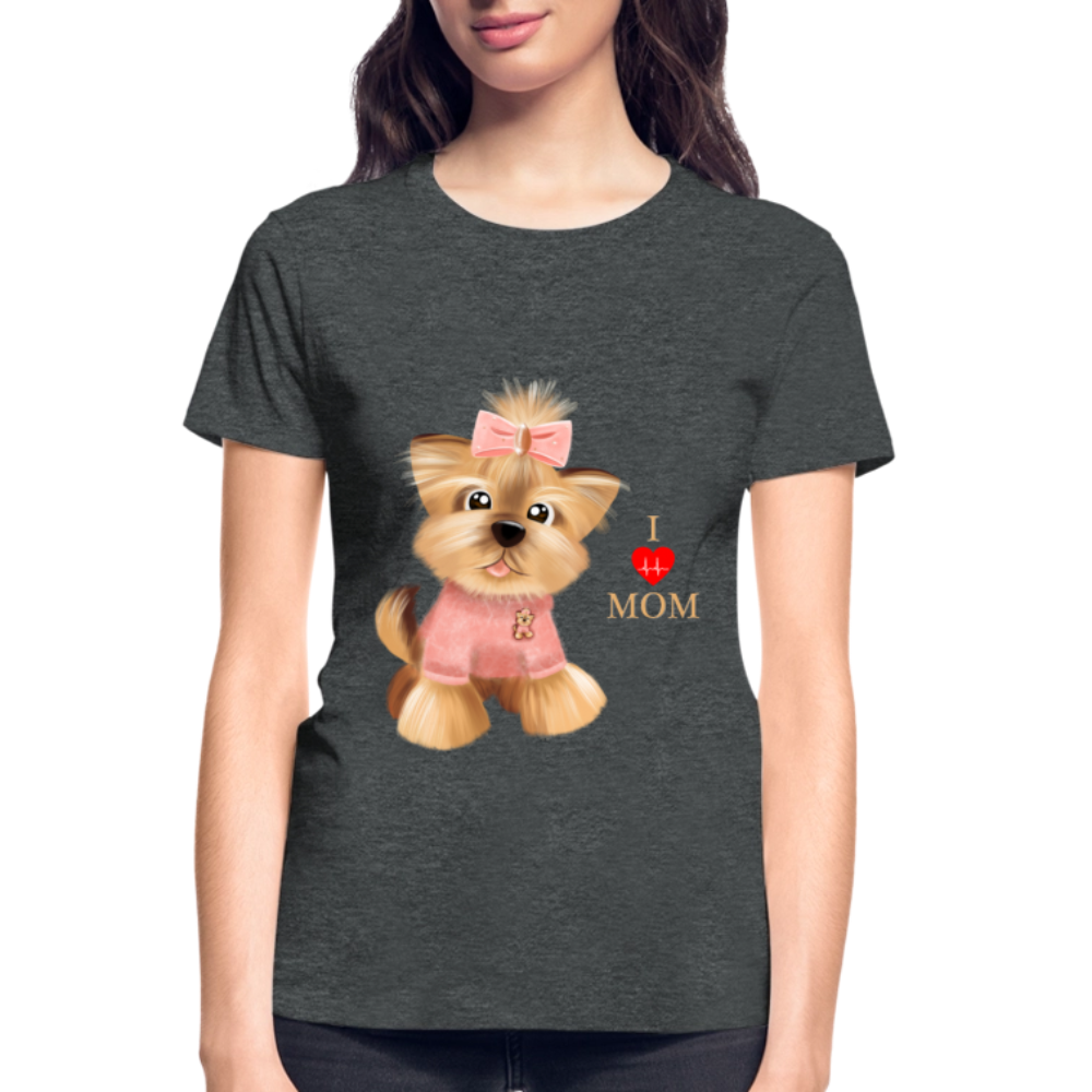 Dog Lover Shirt, Dog Mama Shirt, I Love Mom Dog Shirt, Funny Dog Lover Shirt, Cute Dog Shirt, Dog Dad Shirt, Dog Mom Shirt, Gift For Her - deep heather