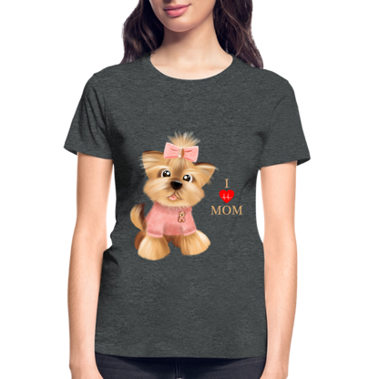 Dog Lover Shirt, Dog Mama Shirt, I Love Mom Dog Shirt, Funny Dog Lover Shirt, Cute Dog Shirt, Dog Dad Shirt, Dog Mom Shirt, Gift For Her - deep heather