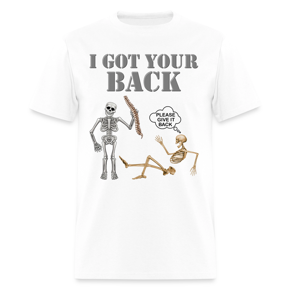 I Got Your Back Shirt, Funny Skeleton Rib Cage Tshirt, Halloween Skeleton Shirts, Mens Anti Valentines Day, Funny Pick Up Lines Men's Premium T-Shirt - white