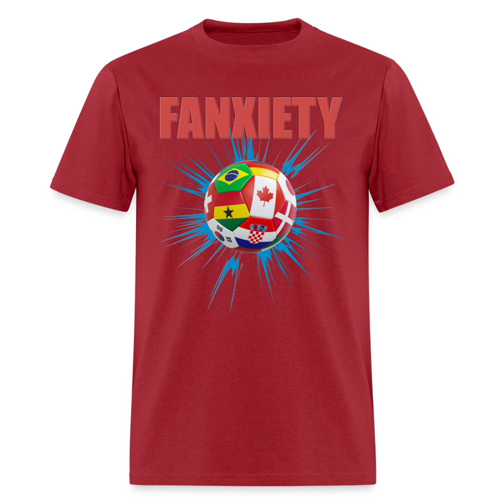 Fanxiety Shirt, Faniety, Soccer Fan Shirt, North American World Cup, World Cup 2026, Soccer Shirt, World Cup, Football Shirt, 2026 World Cup Shirt, Game Day Shirt, World Cup Trophy - dark red