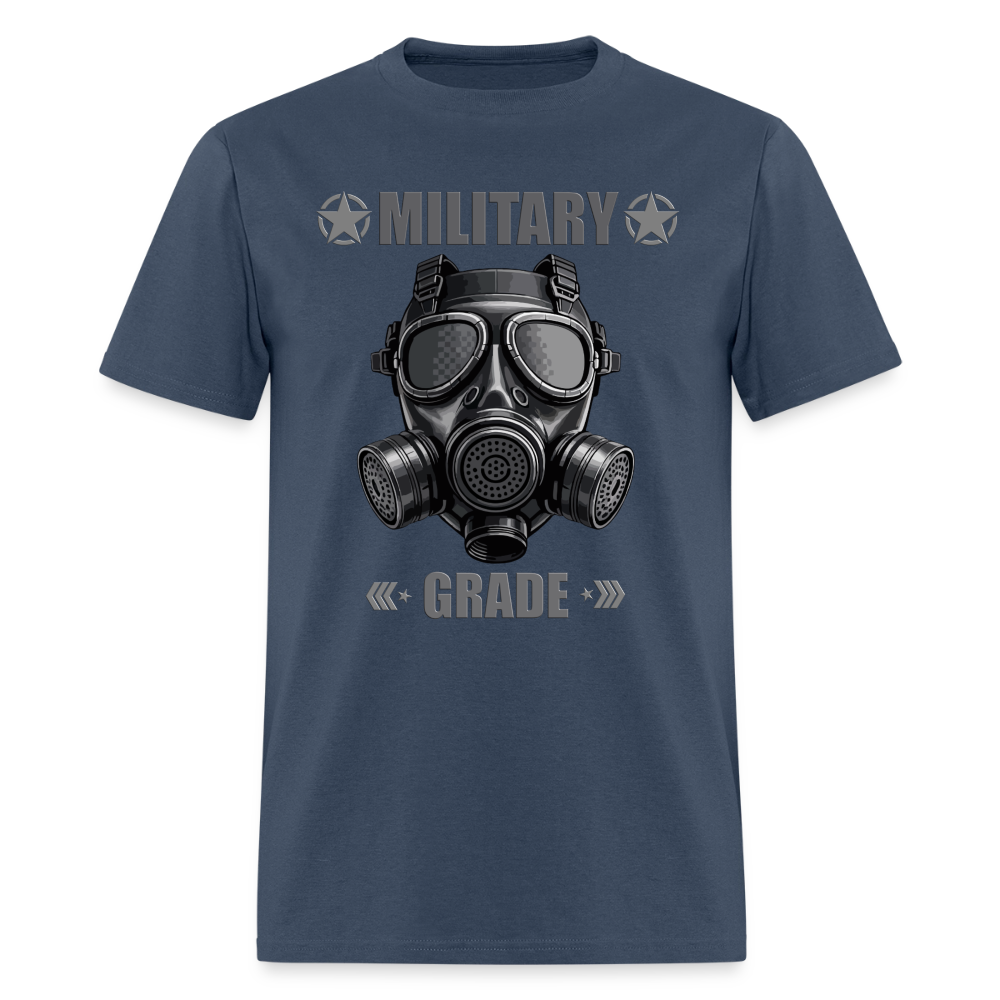 Military Grade Shirt, Gas Mask Shirt, Military Mask Shirt, Gas Gas Gas Shirt, Military Shirt, Riot Shirt, Funny Military Tee, Military Saying, Military Phrase, Military Lover Gift, Military Lover, Veteran Gift -  blue dusk
