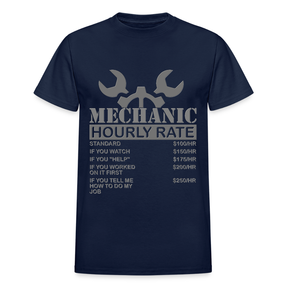 Mechanic Gift, Mechanic Hourly Rate Shirt, Gifts for Mechanics, Mechanic T-Shirt, Car Mechanic, Funny Mechanic Hourly Rate, Mechanic Tee - navy