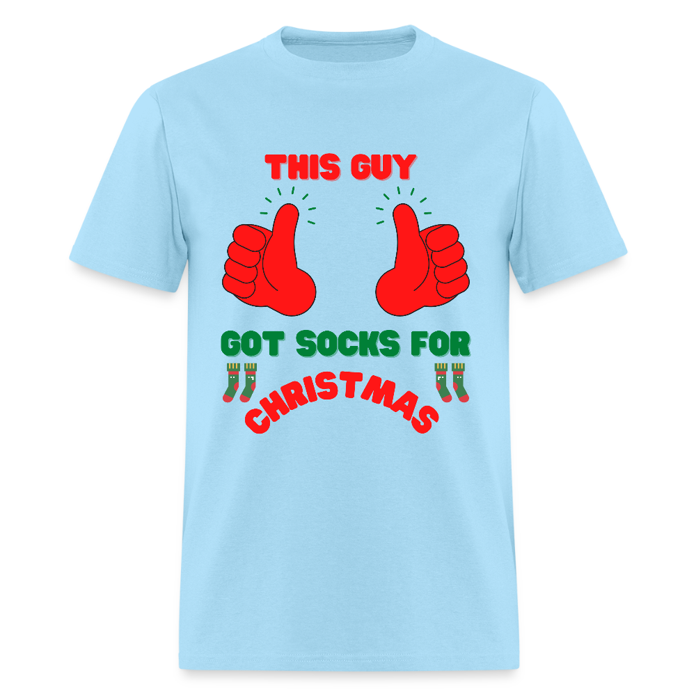This Guy Got Socks For Christmas Shirt, Christmas Gifts, Holiday Party, Funny Christmas Shirt, Family Christmas Shirts, Funny Holiday, Christmas Socks Tee, This Guy Christmas Shirt - powder blue