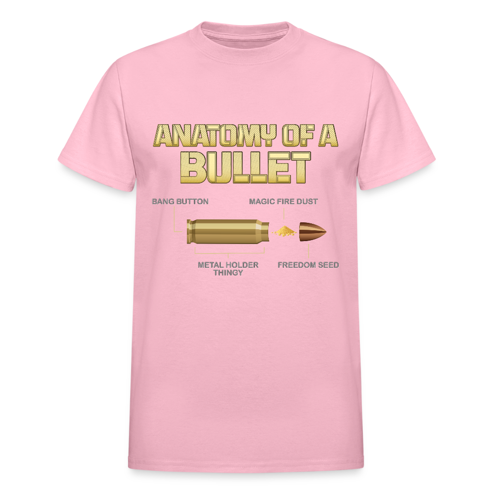 Gun Lover Gift, Anatomy Of A Pew Bullet Gun Shirt, Funny Bullet Gun, Gun Lover, Veteran Gift, Pew T-shirt, - light pink