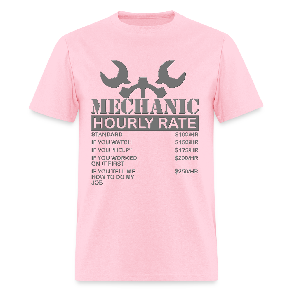 Mechanic Gift, Mechanic Hourly Rate Shirt, Gifts for Mechanics, Mechanic T-Shirt, Car Mechanic, Funny Mechanic Hourly Rate, Mechanic Tee - pink