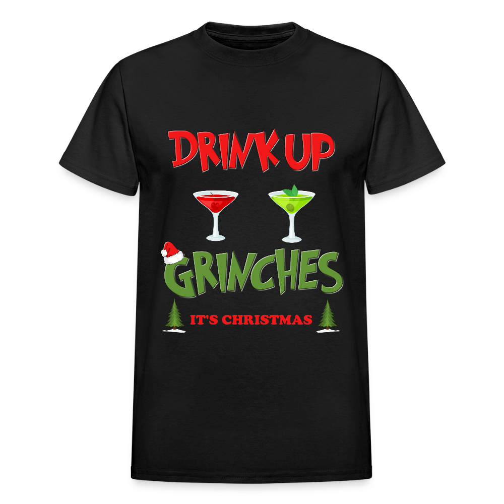 Drink Up Grinches Shirt, Christmas Gifts, Holiday Party, Funny Christmas Shirt, Family Christmas Shirts, Funny Holiday, What Up Grinches Tee, It's Christmas Shirt - black