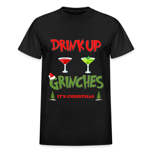 Drink Up Grinches Shirt, Christmas Gifts, Holiday Party, Funny Christmas Shirt, Family Christmas Shirts, Funny Holiday, What Up Grinches Tee, It's Christmas Shirt - black