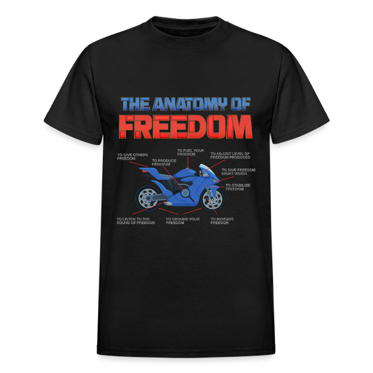 The Anatomy Of Freedom Shirt, Motorcycle Gift, Biker Lover Gift, Gift For Biker, Motor Cross, Motorcycle Anatomy - black