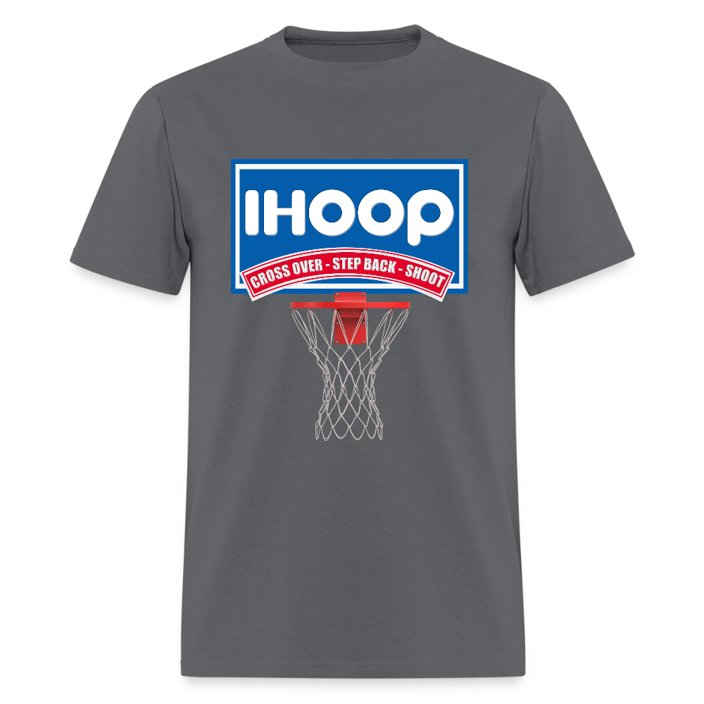 Basketball Shirt, Basketball Shirt SVG, IHOOP, Cross Over, Step Back, Shoot, Basketball Player, Basketball Mom, Basketball Dad, Basketball Clipart, Basketball PNG, IHO - charcoal