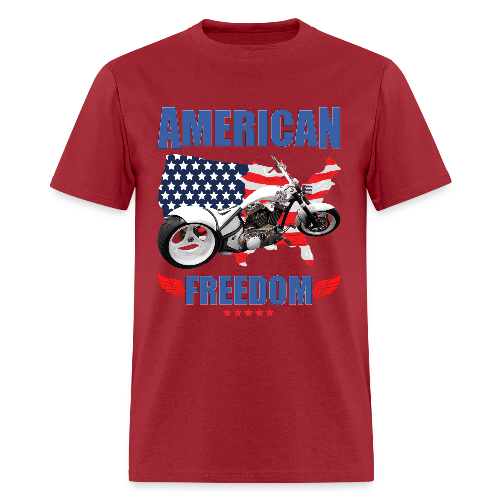 American Freedom Shirt, Motorcycle Shirt, Biker Shirt, Motorcycle Gift, Motorcycle Tshirt, Motorcycle Shirts, Motorcycle T Shirt, Biker Shirt - dark red