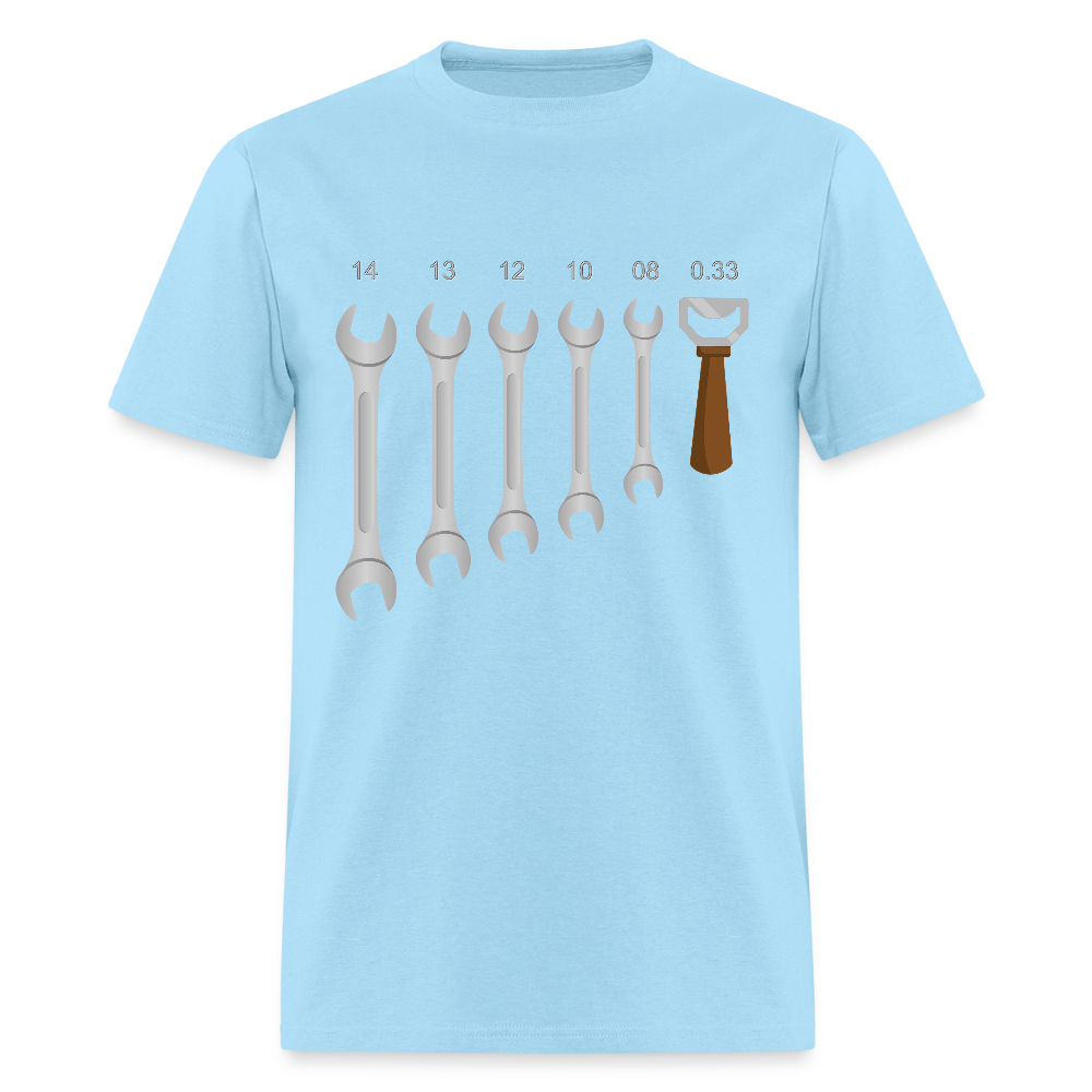 Mechanic Shirt, Wrench Shirt, Handyman Gift, Sarcastic Shirt, Tools Shirt, Dad Gift, Engineer Gift, Car Shirt, Bottle Opener Shirt, Gifts For Him, - powder blue