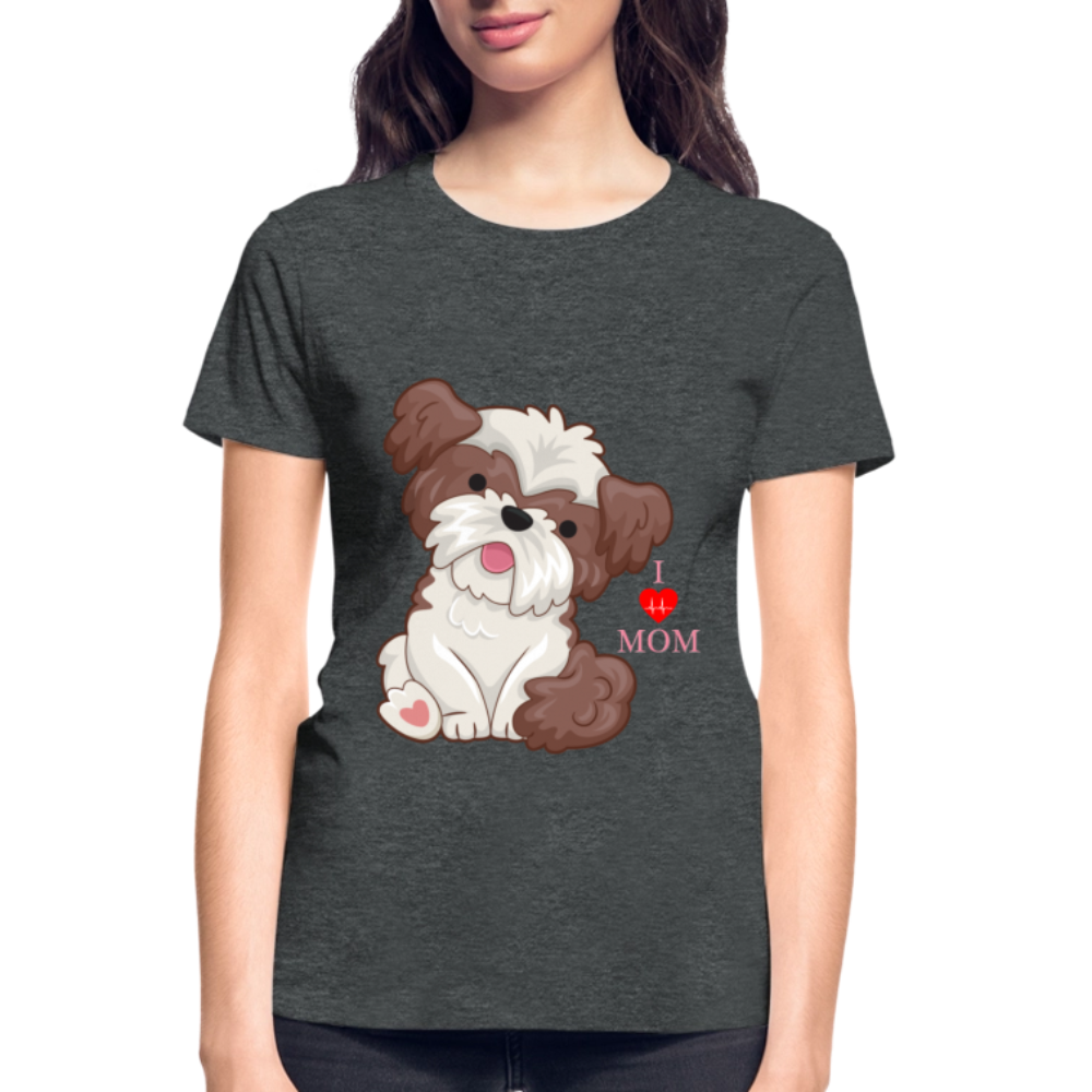Dog Lover Shirt, Dog Mama Shirt, I Love Mom Dog Shirt, Funny Dog Lover Shirt, Cute Dog Shirt, Dog Dad Shirt, Dog Mom Shirt, Gift For Her - deep heather