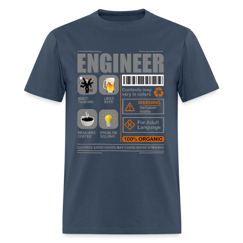 Engineering Shirt, Engineering Gift, Funny Cool Shirt, Student Engineering Shirt, Engineer Lover Shirt, Mechanic Gift Idea T-Shirt -  blue dusk