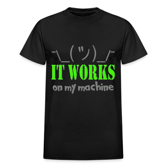 It works on my Machine Shirt, Funny Coding Shirt, Programming Gift Shirt, For Him Her Tee Shirt T-Shirt - black