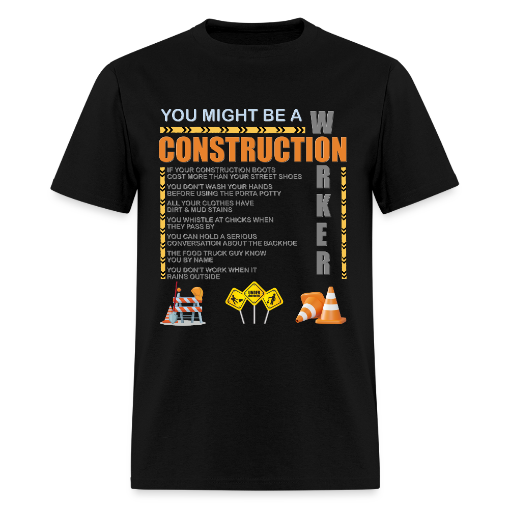 Construction Gift, Construction Crew, Construction Worker, You Might Be A, Construction Party, Construction Manager, Engineering Shirt, Dump Truck Shirt, Construction Theme, Funny Dad Shirt, Fathers Day Shirt - black