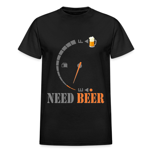 I Need Beer Shirt, Fuel Gauge Shirt, Beer Froth, Funny Beer Lovers, Beer Lovers Shirt, I Need Beer, Funny Drinking Shirt, Beer Humor Shirt - black
