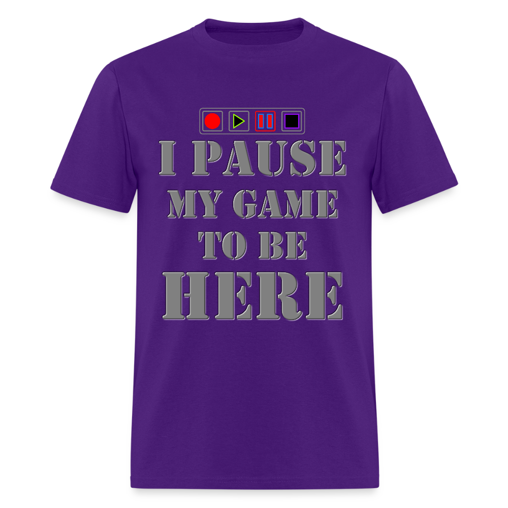 I paused my Game to Be Here Shirt, Gamer Shirt, Christmas Valentines Gift, Gamer Gift, Funny Gaming Shirt, Brothers Gift - purple